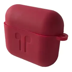 ЧОХОЛ ДЛЯ AIRPODS 3 СИЛІКОНОВИЙ 2MM LOGO 2IN1 (+ КАРАБИН) (ТЕХ. ПАК) MARSALA