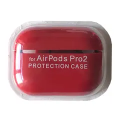ЧОХОЛ ДЛЯ AIRPODS PRO 2 SILICONE CASE, MICROFIBER ЧЕРВОНИЙ