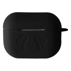 ЧОХОЛ ДЛЯ AIRPODS PRO 2 СИЛІКОНОВИЙ LOGO 2IN1 (+ КАРАБИН) (ТЕХ. ПАК), ЧОРНИЙ