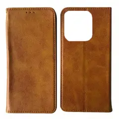 ЧОХОЛ-КНИЖКА BLACK TPU MAGNET ДЛЯ REDMI NOTE 14 4G GLOBAL VERSION BROWN