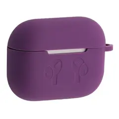 MR4_138367 Чохол для airpods pro силіконовий logo 2in1 (+ карабин) (тех. пак) пурпуровий 