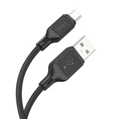 КАБЕЛЬ HOCO X90 COOL SILICONE CHARGING DATA CABLE ДЛЯ MICRO, 2,4A, 1M, ЧОРНИЙ