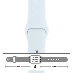 MR3_116092 Ремешок силиконовый для apple watch 38, 40, 41mm размер s (03) sky синий PRC