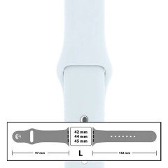 MR3_116093 Ремешок силиконовый для apple watch 42, 44, 45mm размер l(03) sky синий PRC