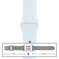 MR3_116094 Ремінець силіконовий для apple watch 42, 44, 45mm розмір s (03) sky синій PRC