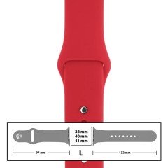 MR3_116114 Ремешок силиконовый для apple watch 38, 40, 41mm размер l (14) красный PRC