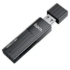 MR4_138631 Картридер hoco hb20 mindful 2in1 usb3.0, чорний HOCO
