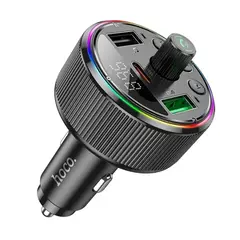 MR4_138645 Fm-трансмітер hoco e82 guerrero, car charger, 2xusb-a, 1xtype-c, pd30w, qc3.0, сірий HOCO