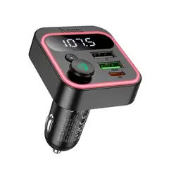 MR4_138655 Fm-трансмітер hoco e85 tiger, car charger, 2xusb-a, 1xtype-c, pd20w, qc3.0, сірий HOCO
