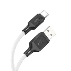 КАБЕЛЬ HOCO X90 COOL SILICONE CHARGING DATA CABLE ДЛЯ TYPE-C, 3A, 1M, БІЛИЙ