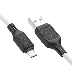 MR4_139102 Кабель hoco x90 cool silicone charging data cable для micro, 2.4a, 1 m, білий HOCO