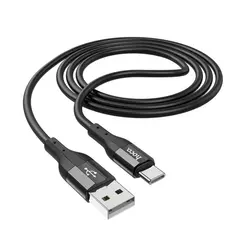 КАБЕЛЬ HOCO X72 CREATOR SILICONE CHARGING DATA CABLE ДЛЯ TYPE-C 2.4A, 1M, ЧОРНИЙ