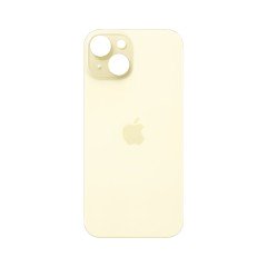 MR1_101969 Задня кришка для iphone 15 жовтий (великий виріз під камеру) PRC