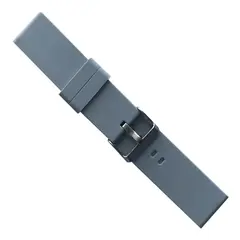 РЕМІНЕЦЬ SILICONE METAL CLAPS 20MM, LIGHT, СІРИЙ