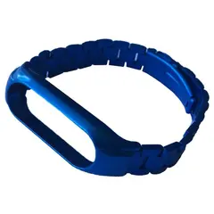 РЕМІНЕЦЬ ДЛЯ XIAOMI MI BAND 3, 4, 5, 6 3-BEAD METAL BAND СИНІЙ