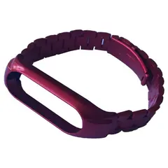 РЕМІНЕЦЬ ДЛЯ XIAOMI MI BAND 3, 4, 5, 6 3-BEAD METAL BAND ЧЕРВОНИЙ