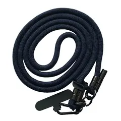 MR4_140064 Шнурок long (150cm) 8mm з карабіном + тримач для чохлів (універсальний) dark синій 