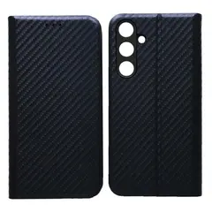 ЧЕХОЛ-КНИЖКА CARBONE ДЛЯ SAMSUNG S24 FE DARK СИНІЙ