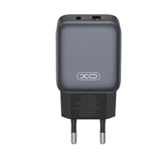 МЕРЕЖЕВИЙ ЗАРЯДНИЙ ПРИСТРІЙ XO L156 (EU) PD30W, QC18W (1A1C) FAST CHARGER, ЧОРНИЙ