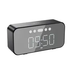 АКУСТИЧНА СИСТЕМА XO F41 MIRROR CLOCK BLUETOOTH SPEAKER, ЧОРНИЙ