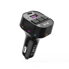 FM МОДУЛЯТОР XO BCC17 SMART BLUETOOTH MP3 A+C DUAL PORT PD30W, ЧОРНИЙ