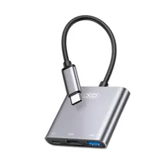 ХАБ HUB XO HUB011 3IN1 TYPE-C MULTIFUNCTIONAL DOCKING STATION МАТОВА