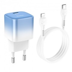 MR1_103206 Зарядний пристрій hoco c101a (20w quick charge, cable type-c to type-c) білий HOCO
