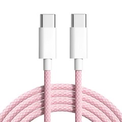 MR3_120890 Кабель pd usb type-c to type-c apple woven charge cable, 1m рожевий PRC