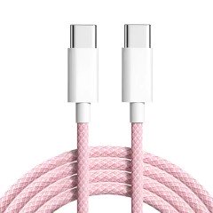 MR3_120890 Кабель pd usb type-c to type-c apple woven charge cable, 1m рожевий PRC