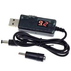 MR1_106185 Кабель prc usb-dc для роутера від powerbank, з перемикачем (9v-12v) PRC