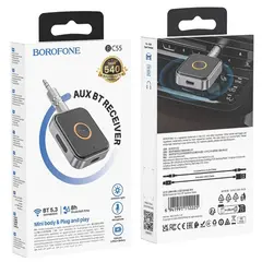 FM МОДУЛЯТОР BOROFONE BC55 SUAVE CAR AUX BT RECEIVER, ЧОРНИЙ