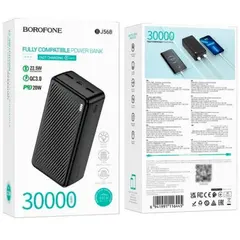 MR4_141169 Зовнішній акумулятор power bank borofone bj56b graceful 22.5w+pd20w 30000mah, чорний 