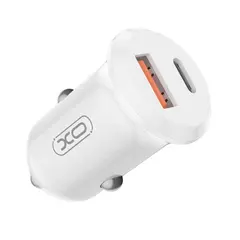 АВТОМОБІЛЬНИЙ ЗАРЯДНИЙ ПРИСТРІЙ XO CC69 MINI SMART A+C 30W CAR CHARGER, БІЛИЙ