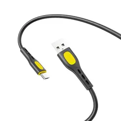 КАБЕЛЬ XO NB280 JIAN YAN SERIES MICRO DATA CABLE 1M 3A, ЧОРНИЙ