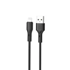 КАБЕЛЬ XO NB230 2.4A ROCK SERIES LIGHTNING DATA CABLE, ЧОРНИЙ