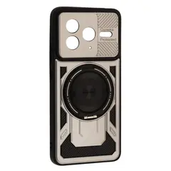 ЧОХОЛ PROTECTIVE RING MAGSAFE ДЛЯ XIAOMI POCO F7 PRO SPACE, СІРИЙ