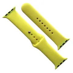 РЕМІНЕЦЬ ДЛЯ APPLE WATCH SILICONE 38, 40, 41 2IN1 (37) NEW ЖОВТИЙ