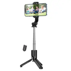 СЕЛФІ-ПАЛИЦЯ ТРИПОД HOCO K17 FIGURE MINI LIVE BROADCAST STAND 0,75M, ЧОРНИЙ