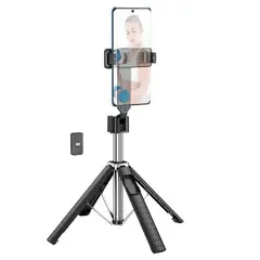 СЕЛФІ-ПАЛИЦЯ ТРИПОД HOCO K18 WAVE FOUR-LEG LIVE BROADCAST HOLDER (0,97M.), ЧОРНИЙ