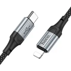MR4_142090 Кабель pd hoco x102 fresh pd charging data cable lightning 27w, 1 m, чорний HOCO