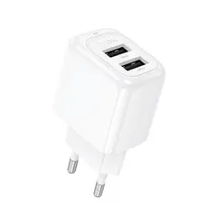 MR4_142091 Мережевий зарядний пристрій hoco cs51a surplus dual-port charger 2usb, 2.4a, білий HOCO