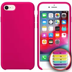 ЧОХОЛ SILICONE CASE FULL COPY ДЛЯ IPHONE 7, 8 (47) HOT РОЖЕВИЙ