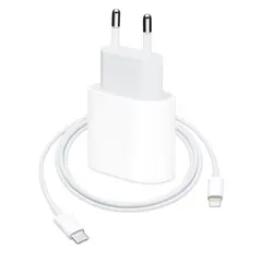 МЕРЕЖЕВИЙ ЗАРЯДНИЙ ПРИСТРІЙ PD 20W+TYPE-C TO LIGHTNING CABLE