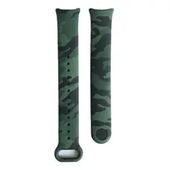 РЕМІНЕЦЬ ДЛЯ XIAOMI MI BAND 8, 9, 10 CAMOUFLAGE, ЧОРНИЙ-GREEN 1