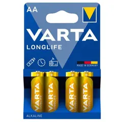 БАТАРЕЙКА VARTA LONGLIFE AA LR6 BLISTER 4 (4, 80, 400), (3768)