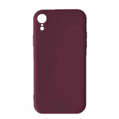 MR4_142648 Чохол silicone case full camera square side copy для iphone xr marsala 
