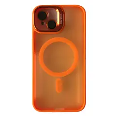 MR4_142805 Чохол case pro matte fortable camera lens magsafe для iphone 15 помаранчевий 