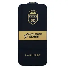 ЗАХИСНЕ СКЛО 6D ANTI-STATIC ДЛЯ IPHONE 17 PRO, ЧОРНИЙ (ТЕХ. ПАК)