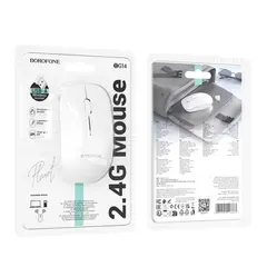 БЕЗДРОТОВА МИШКА BOROFONE BG14 PLANET 2.4G BUSINESS WIRELESS MOUSE, БІЛИЙ