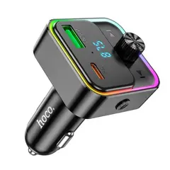 АВТОМОБІЛЬНИЙ ЗАРЯДНИЙ ПРИСТРІЙ + FM МОДУЛЯТОР HOCO E81 FANTASY, 1XUSB-A, 1XTYPE-C, PD30W, QC3.0, ЧОРНИЙ